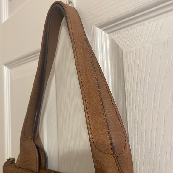 EUC Vintage Lucky Brand Large Y2K Tan Leather Double Strap Tote Shoulder Bag - Picture 10 of 16